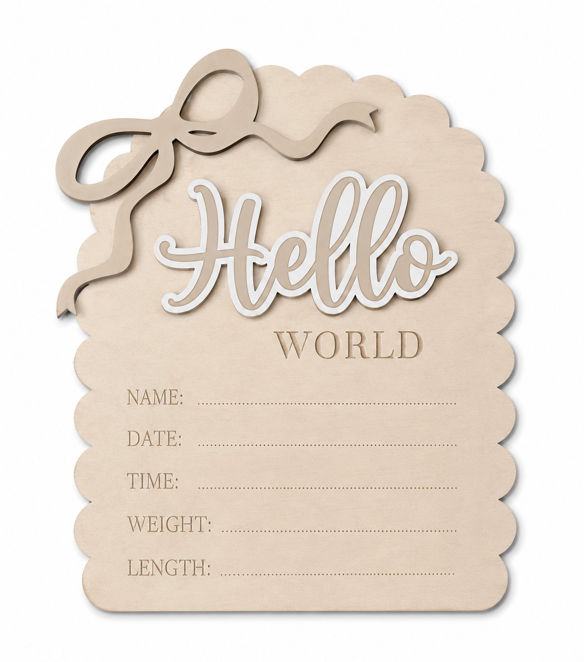 Baby Stats Keepsake Card